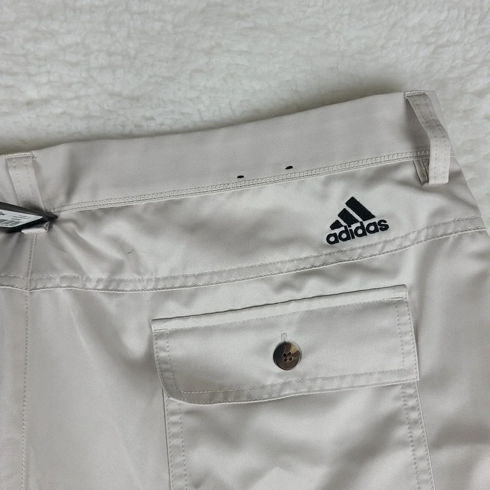 Adidas Pants Mens 36x32 Light Gray Beige Climalite Performance Tech Golf Chino *